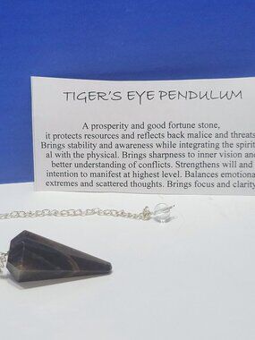 Vintage Tiger's Eye Pendulum for Dowsing